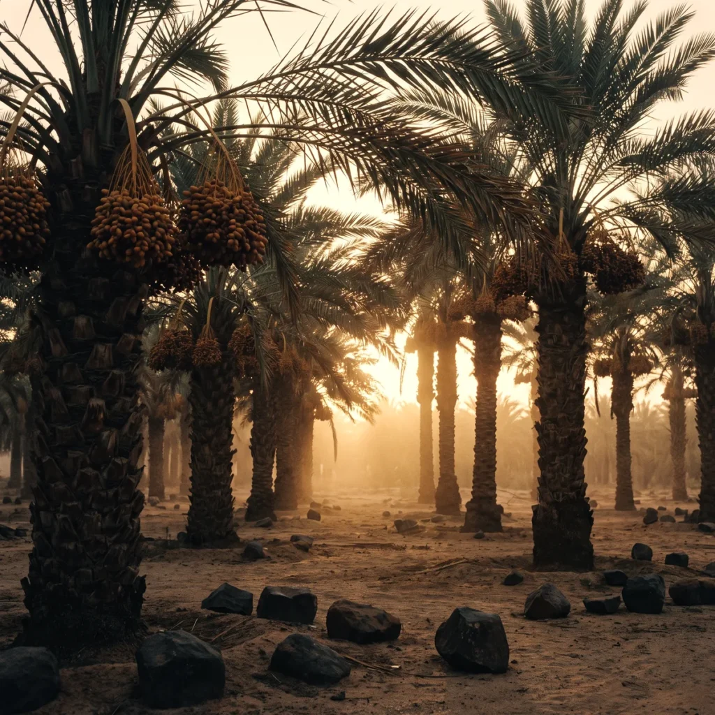 A palm grove at the edge of Madinah